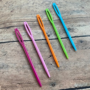 Bright Plastic Darning Needles