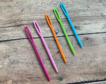Bright Plastic Darning Needles