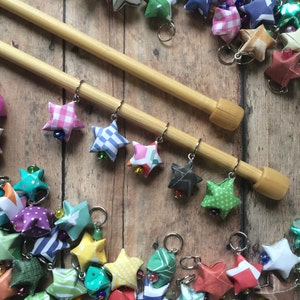Origami Unique Knitting Stitch Markers - Stars - Set of 5