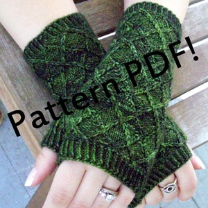 Modèle de tricot : chauffe-mains câblés, chauffe-bras/poignets, mitaines, un projet d&#39;écheveau, fil à chaussettes