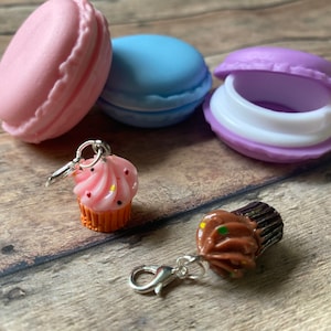 Cupcake Progress Keepers inside a tiny macaron case