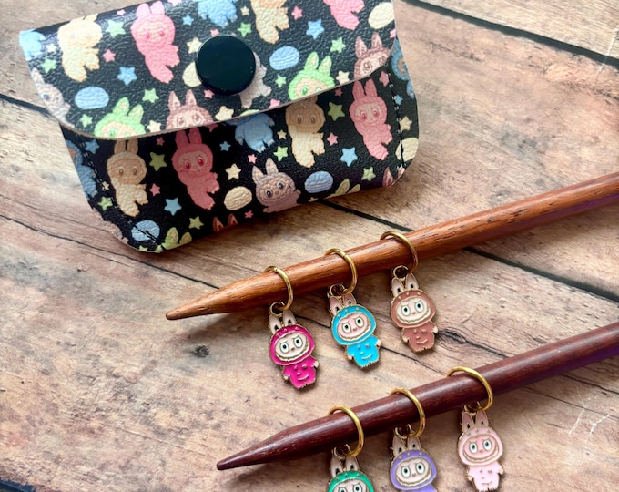 Featured listing image: Labubu Stitch Marker Pouch