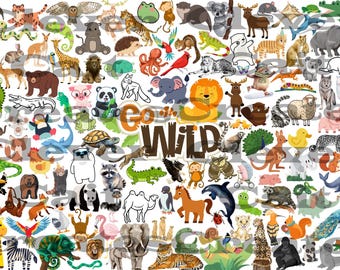 Scheda di lavoro Animal iSpy: attività stampabile per bambini, divertimento senza schermo (PDF scaricabile 11x17)