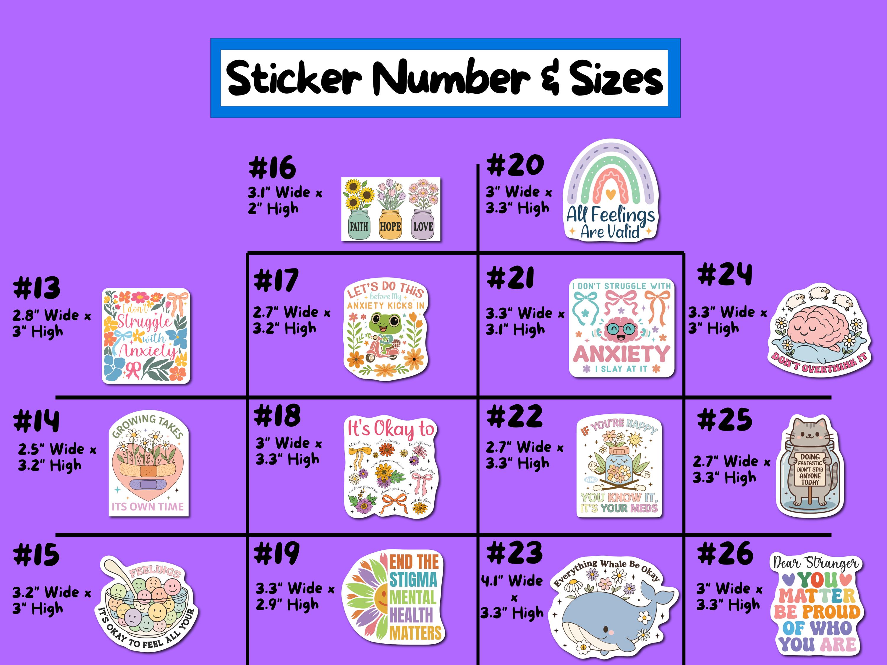 Mental Health Decals Positive Affirmation Waterproof Vinyl Stickers - Etsy