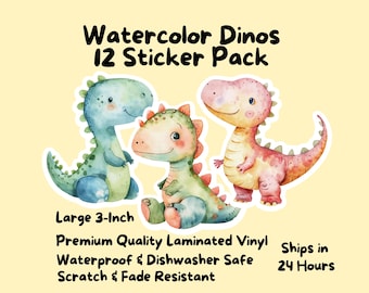 Dinosaur Sticker Pack – Waterproof Vinyl Decals for Kids & Adults