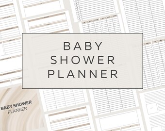 Baby Shower Planner Bundle, Checklist, RSVP Tracker (Printable PDF)