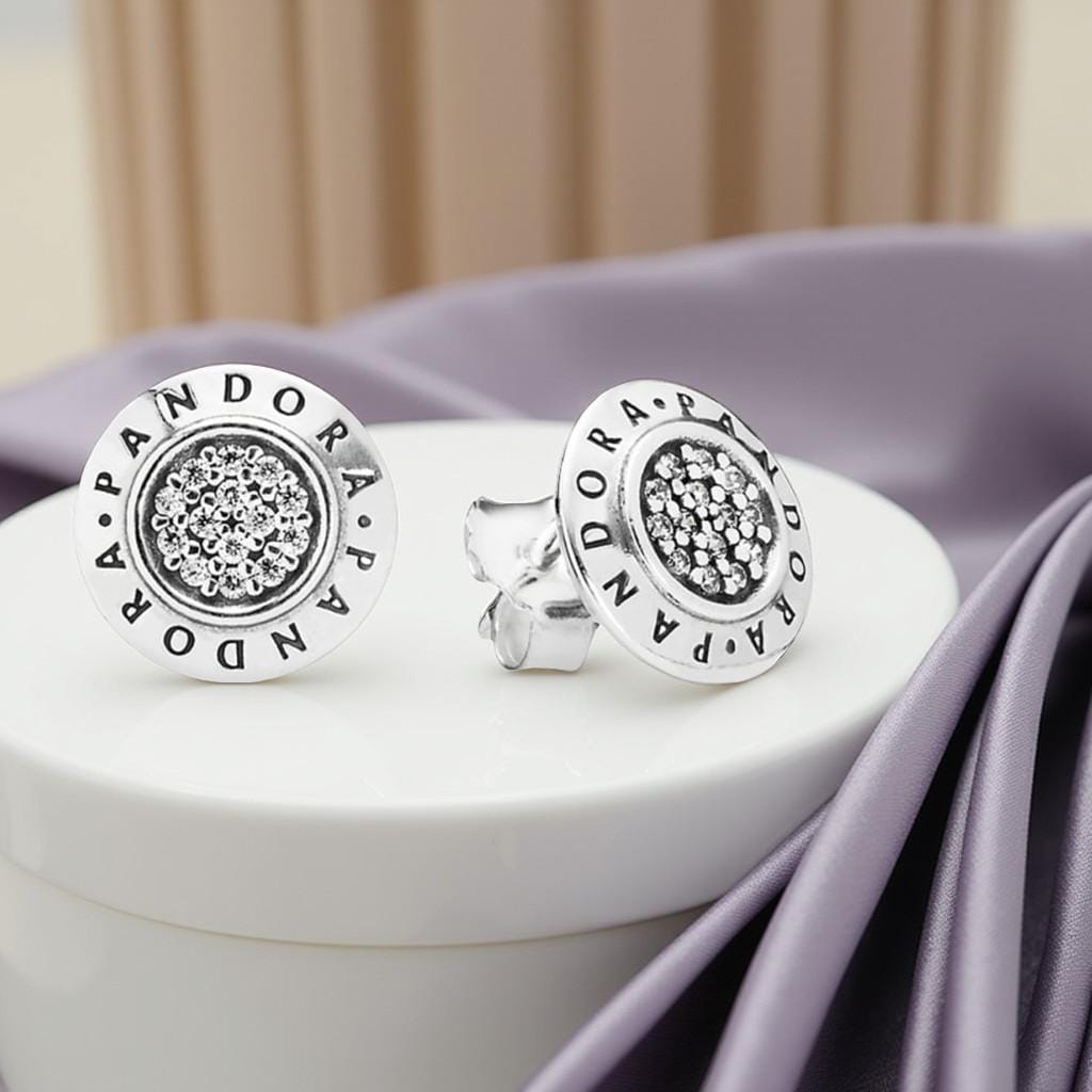 925 sterling silver pandora interlinked circles earrings