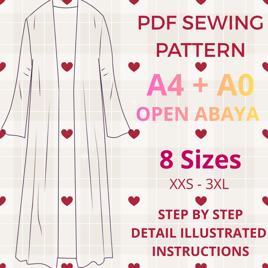 Abaya Sewing Pattern + Instructions on How to Sew - Etsy
