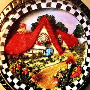 Dollhouse miniature pocket watch of Mary Engelbreit cottage