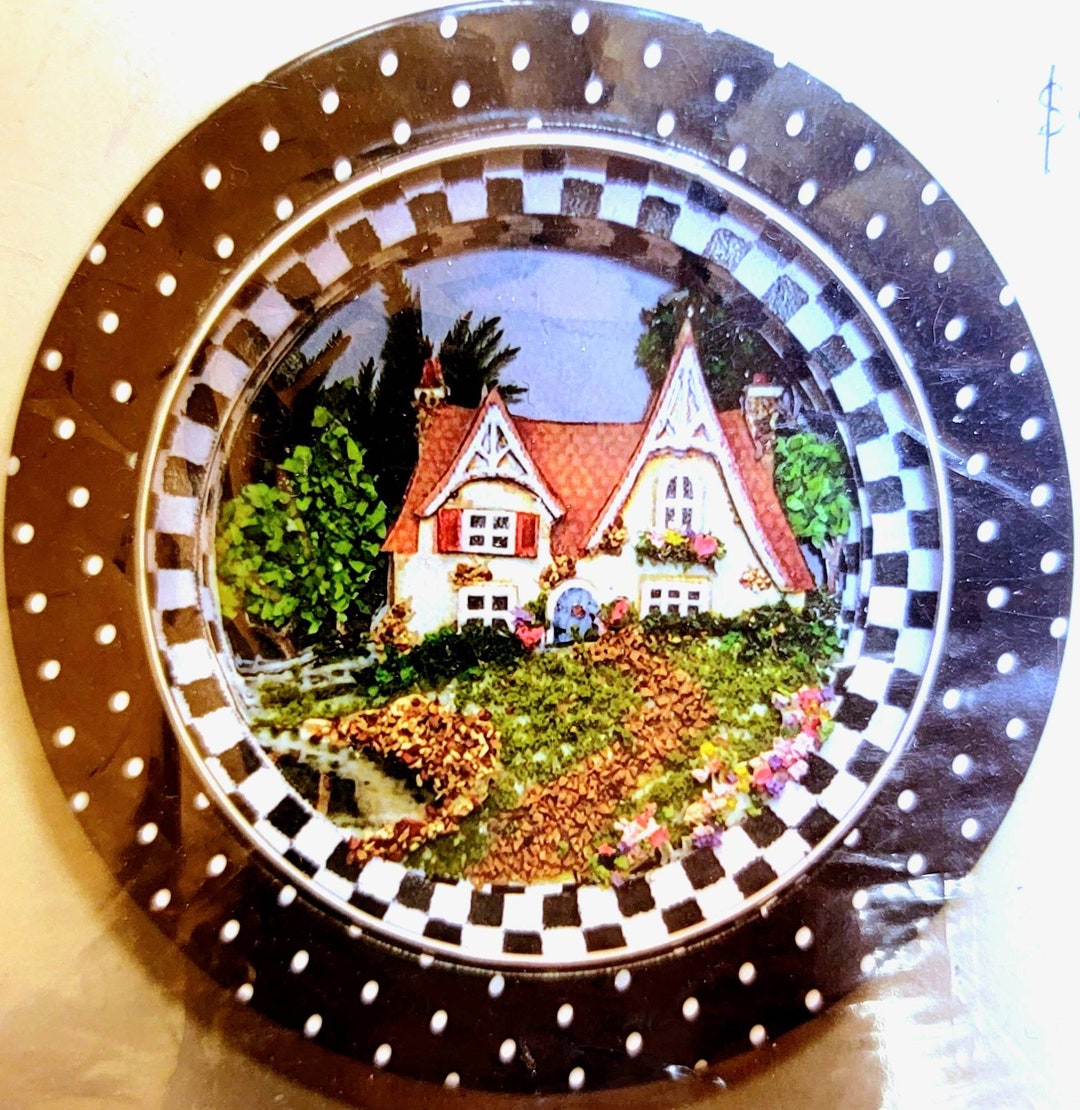M.E. Mary Engelbreit Style Dollhouse Miniature Collectible Art Metal