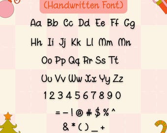 Handwritten Font, Minimalistic Font "HappyRhymes" | Cute Kid-Friendly Font for Holiday Cards, Digital Planners | OTF + TTF