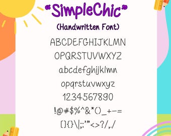 Minimal Handwriting Font: Simple Chic Script - OTF, TTF