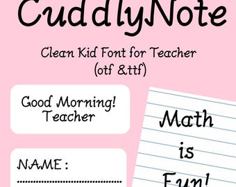 Clean Kid Font: Minimalist Handwriting for Teachers (Digital Download)