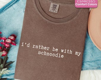 Schnoodle Lover Shirt: Comfort Colors Tee, Minimalist Dog Mom Gift