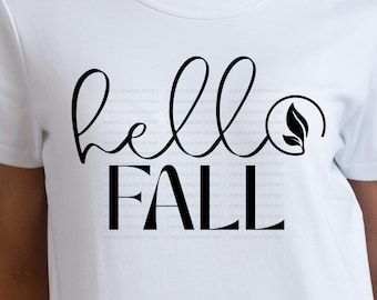 Hello Fall PNG: Cozy Autumn Sublimation Design (Digital Download
