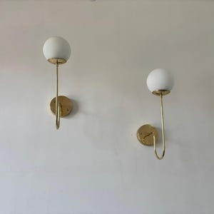Applique murale Mid-Century en laiton, lampes murales de style italien