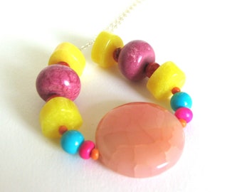 Tropical Sunrise - Statement Necklace - Summer Stone Jewelry