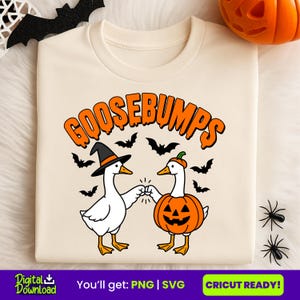 Goose Bumps Clipart | Funny Goose Bumps Png Svg | Halloween Sublimation | Retro Goose Pumps | Cutting File | Girly Fall Design