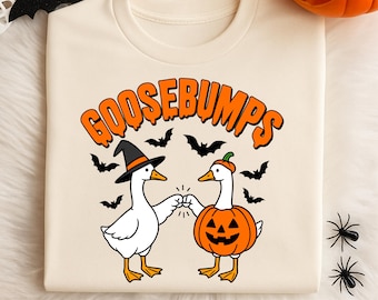 Goose Bumps Clipart | Funny Goose Bumps Png Svg | Halloween Sublimation | Retro Goose Pumps | Cutting File | Girly Fall Design