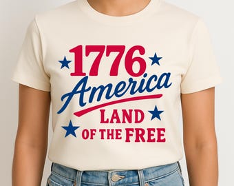 1776 América PNG SVG / Tierra del diseño de sublimación libre / Camiseta del 4 de julio / Gráfico vintage del Día de la Independencia Patriótica de EE. UU.