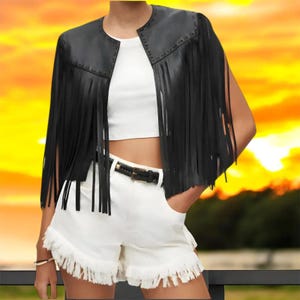 Women Western Wear Suede Leather Vest Fringes, Cripple Creek Western Outfit Suede Leather Vest, Women Tassel Vest, Women Waistcoat