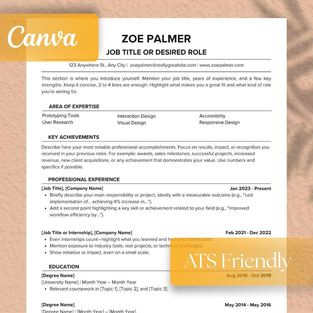 ATS Resume Template ATS Friendly Resume Mockup Cover Letter and CV ...