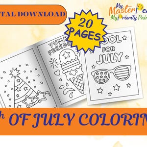 4th of July Coloring Pages, 4th of July Coloring Sheets, Summer Coloring Pages, Summer Coloring Pages for Kids, Teens, Adults, Family, Party