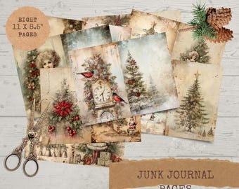 ヴィンテージクリスマス ヴィンテージジャンクジャーナル ダブル