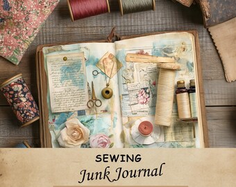 ヴィンテージ ソーイング ジャンク ジャーナル デジタル キット