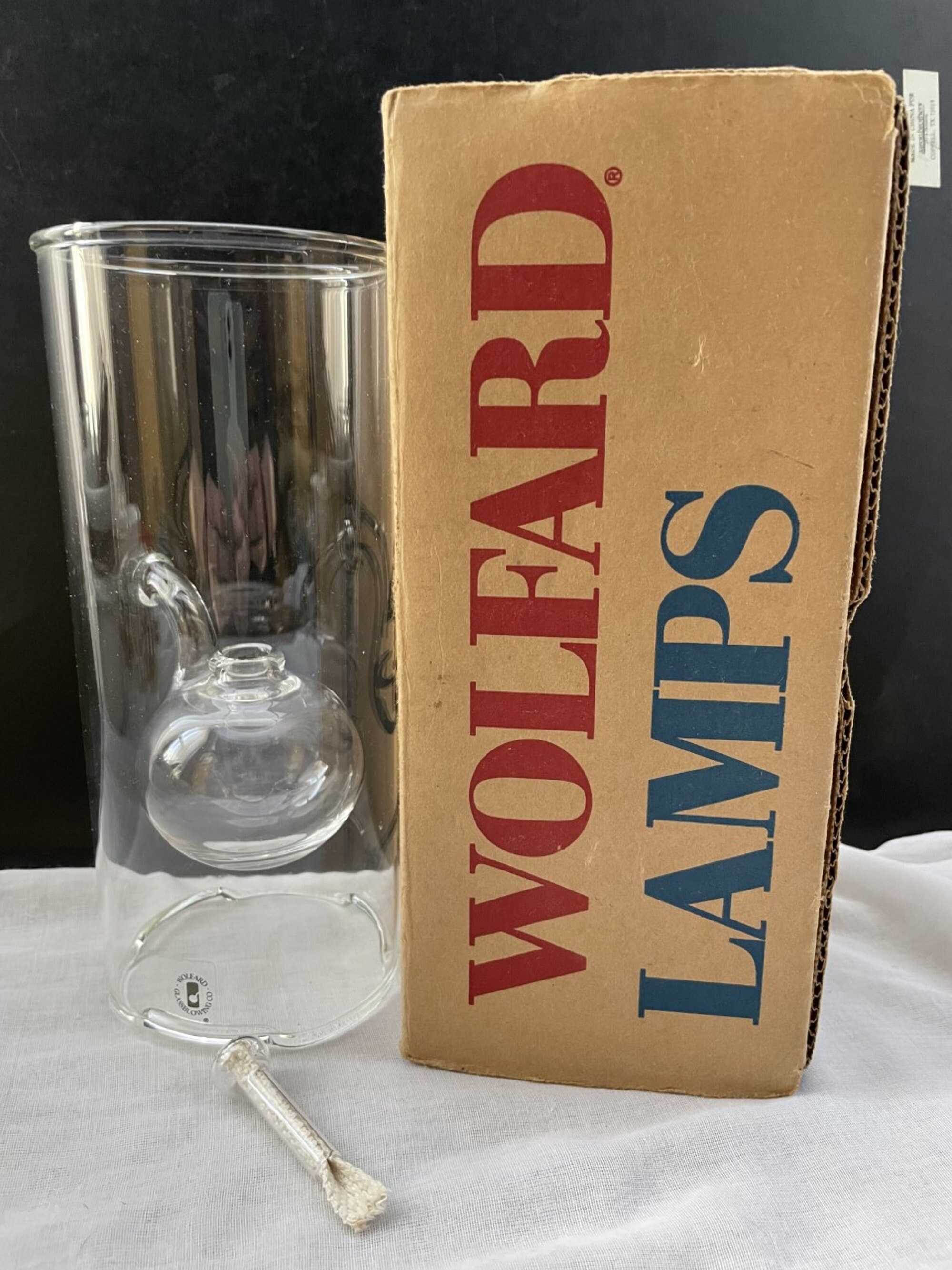Wolfard Oil Lamp 9 in Handblown Glass Like New W/ Box Etsy