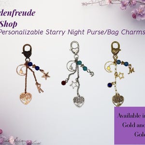 Pingente para zíper e bolsa Noite Estrelada – Acessório Celestial Personalizado