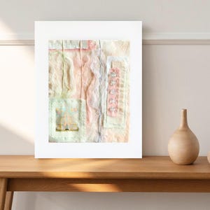 Mixed Media Textile Wall Art: Cotton Candy Circus Embroidery