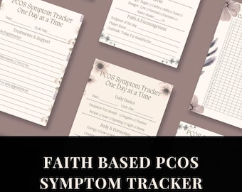 Faith-Based PCOS Symptom Tracker | Girly Printable | Instant Download | Daily Hormone Journal
