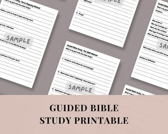 Guided Bible Study Printable | Scripture Reflection Journal (PDF)