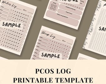 PCOS Symptom Tracker Printable Bundle | Hormone Balance, Mood, Sleep (Digital Download)