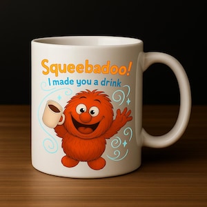 ¡Squeebadoo! Divertida taza de café. Hubba Bubba de la exitosa serie "Blossom and Friends". 325 ml o 445 ml: un regalo encantador para padres, maestros y niños.