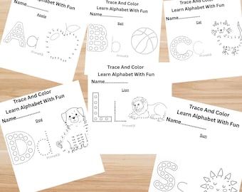 ABC Alphabet Coloring Pages – Preschool & Toddler First Alphabet Book | Baby Shower Printable PDF
