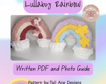 Lullaby Rainbow/Written PDF and Photo Guide/Finger Knitting Pattern