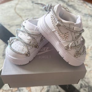 Air Force 1s personalizados com brilho para crianças