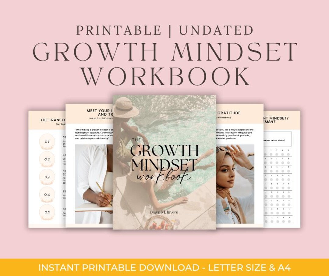 Growth Mindset Workbook – 114 Pages to Break Limiting Beliefs & Build ...