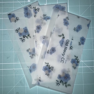 Lila Cottage Blume Pergament Bargeldumschläge, Pergament Bargeldumschläge, Matte Bargeldumschläge, Bargeldumschläge, Budgetierungssystem, 3er-Pack