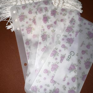 Coquette Blossoms Vellum Bargeldumschläge, Pergamentgeldumschläge, Matte Bargeldumschläge, Bargeldumschläge, Budgetierungssystem, 3er-Pack