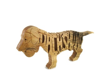 Dachshund Puppy With Ball Jigsaw Puzzle Handmade From Hardwood By KevsKrafts