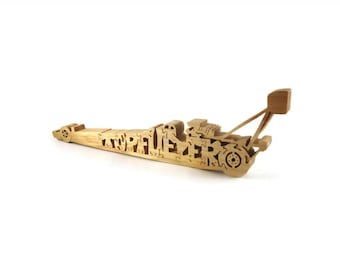 Top Fuel Dragster Scroll Saw Puzzle Handmade From Hardwood By KevsKrafts