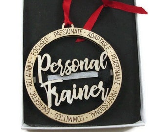 Personal Trainer Laser Engraved Christmas Ornament