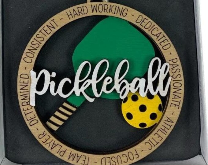 Pickleball Christmas Ornament