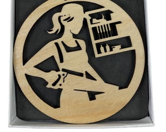 Female Woodworker Ornament