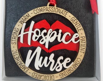 Hospice Nurse Wooden Ornament