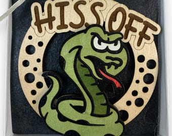 Funny Snake Ornament "Hiss Off" Gag Gift