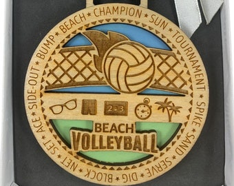 Beach Volleyball Christmas Ornament